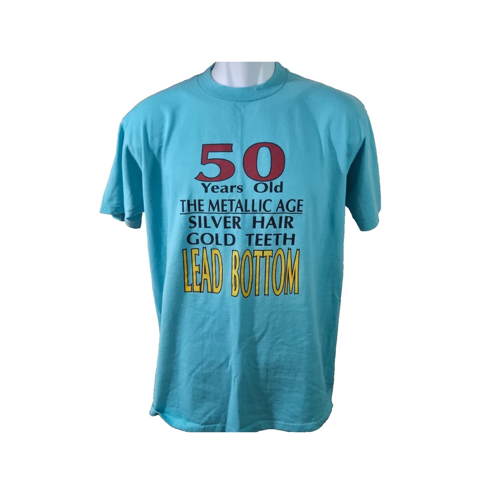 Sunbelt Graphic Tee Shirt Size L‎ Blue 50 Years Old Vintage
